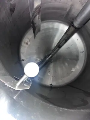 APV Crepaco approx 1500 gallon T316L stainless steel dimple jacket reactor
