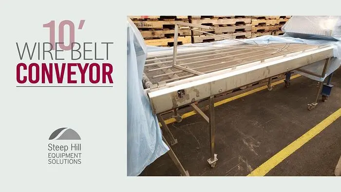 10' Wire Belt Inspection Conveyor