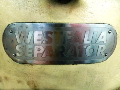 Westfalia OTA 14-00-066 biodiesel purifier skid, SS.