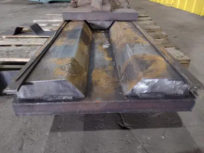 HAT BRACKET PRESS BRAKE FORMING DIES WAS MAKING GUARD RAIL; STOCK #19385