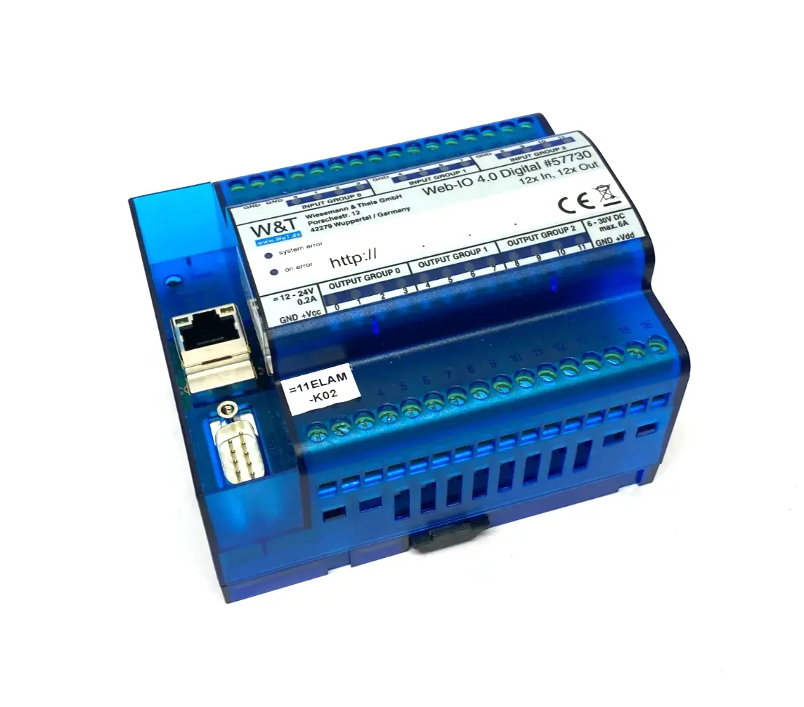 USED W&T WIESEMANN & THEIS WEB-IO 4.0 DIGITAL 12XIN, 12XOUT MODULE
