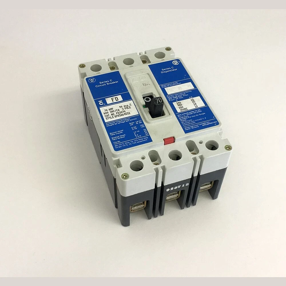 Westinghouse 3 Pole 70 Amp FD Breaker