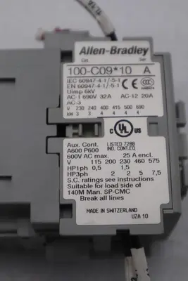 Allen-Bradley 100-C09*10 Series A CONTACTOR STOCK L-467C