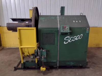 10,000 LB X 30" SESCO MODEL 55-387 MOTORIZED COIL REEL UNCOILER: STOCK #18543