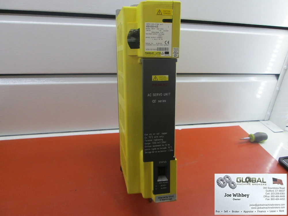 Fanuc A06B-6089-H105 200-230V A-Series 17 Amp AC Servo Amplifier Unit