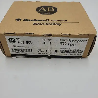 NEW ALLEN BRADLEY ALLEN-BRADLEY COMPACT I/O LEFT END CAP 1769-ECL SER. A REV. 1 *NEW* IN BOX