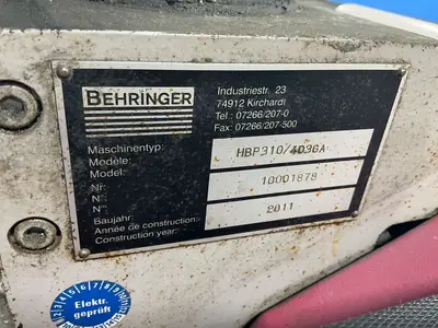Used 2011 BEHRINGER HBP310/403GA Horizontal Band Saws Ohio US | HGR 24 #1314753