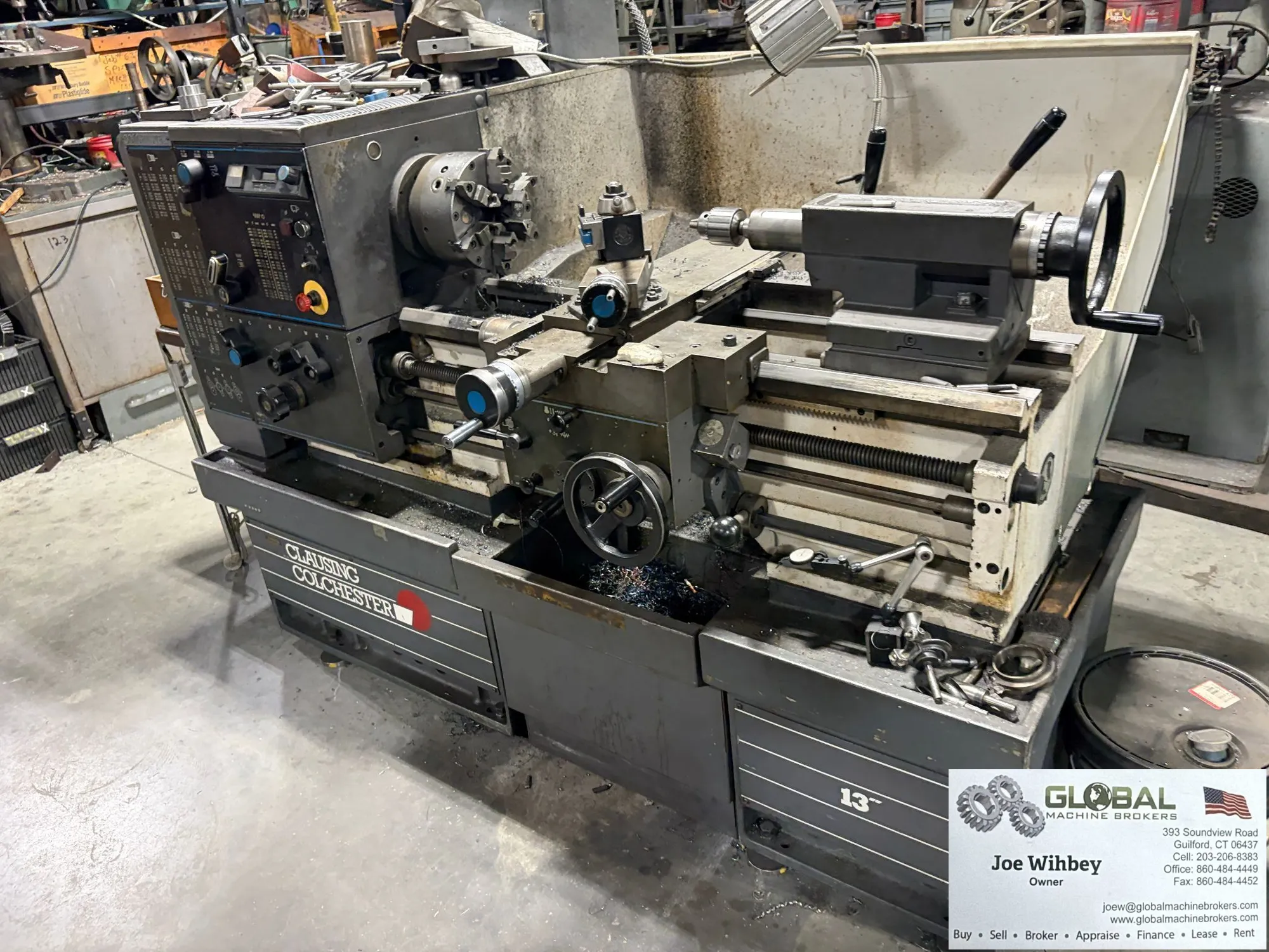 Clausing Colchester Profesional Series Geared Head Engine Lathe 13" w/Tools