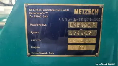 Used NETZSCH LME 100K Sand - Media Mills Illinois US | Aaron Equipment #1423193