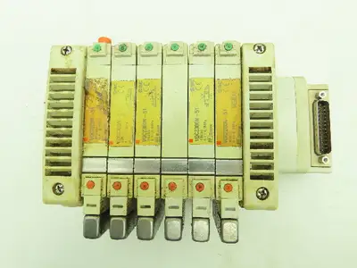 SMC VQC2200N-51 / VQC2300N-51 Pneumatic Solenoid Valve 6-Station Manifold 24VDC