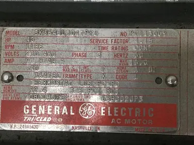 USED GENERAL ELECTRIC 5K364JL3047PF2