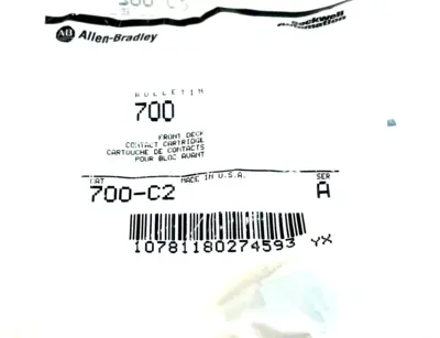 LOT OF 14 ALLEN BRADLEY 700-C2 CONTACT CARTRIDGE SERIES A 700C2