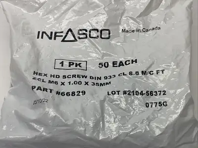 New | in-Stock INFASCO ZCL M6 Nuts & Screws | Maverick Industrial Sales #1108806