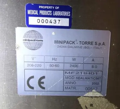 USED 2002 MINIPACK - TORRE S.P.A. SEALMATIC 56T