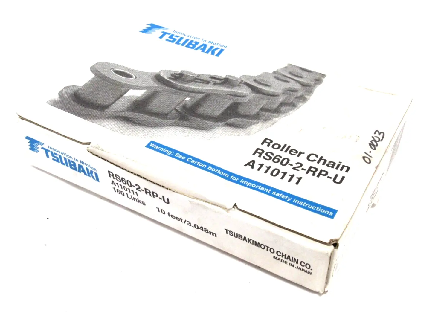 NEW TSUBAKI RS60-2-RP-U ROLLER CHAIN 10' RS602RPU