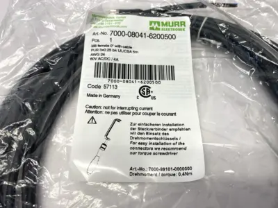 New | in-Stock MURRELEKTRONIK 7000-08041-6200500 Cable & Wire | Maverick Industrial Sales #1107293