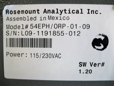 USED Rosemount 54EPH/ORP-01-09