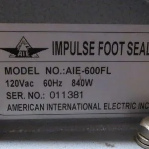 USED AMERICAN INTERNATIONAL ELECTRIC, INC. AIE-600FL