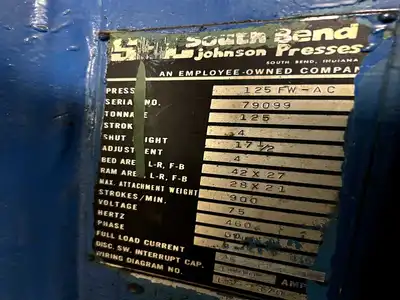 USED SOUTHBEND 125FW-AC
