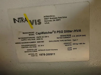 USED INTRAVIS INC CAPWATCHER II PSG SLITTER/HVA
