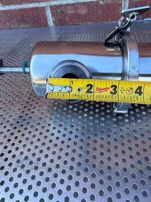 USED SARTORIUS 7P010QY25SCPGCLB STAINLESS STEEL FILTER HOUSING W/ FILTER