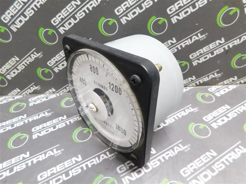 General Electric 103111FAFA2TLU DC Ammeter 1mA 0-1800 AC Kilowatts Used