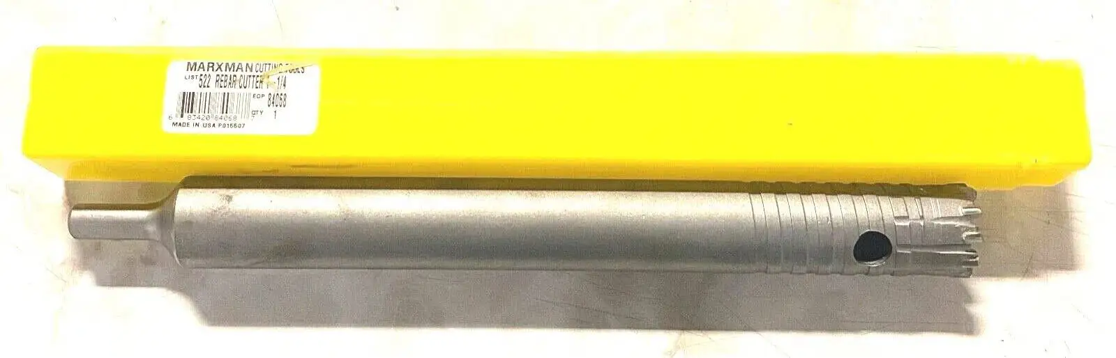 1-1/4" x 12" Rebar Cutter For Use With 1/2" Chuck Drill Motors Carbide Tip USA