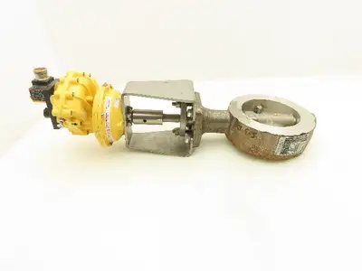 Crane Flowseal Stainless 4" Butterfly Valve w/Kinetrol Pneumatic Actuator