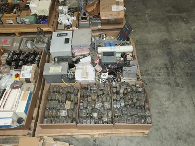 5 PALLETS OF ASSORTED ELECTRICAL AND COMPONENTS
