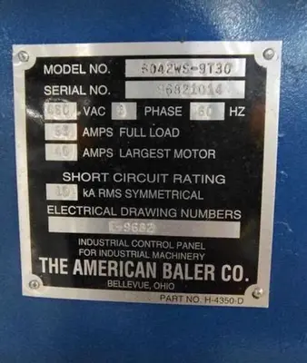USED 2014 AMERICAN BALER 6042WS-9T30