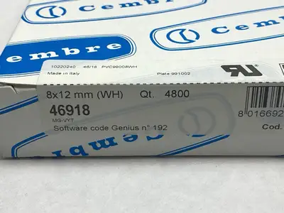 46918 | Cembre  Adhesive Labels MG-VYT QTY OF 4800 - New Other