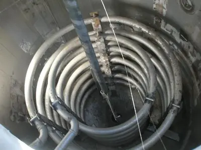Crystallizer, 2,000 Gallon, Alloy, 6' X 8', Agit, Coil, (2) #C735206