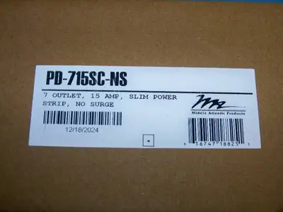 (2) Middle Atlantic PD-715SC-NS 7-Outlet Slim Power Strips - NEW IN BOX