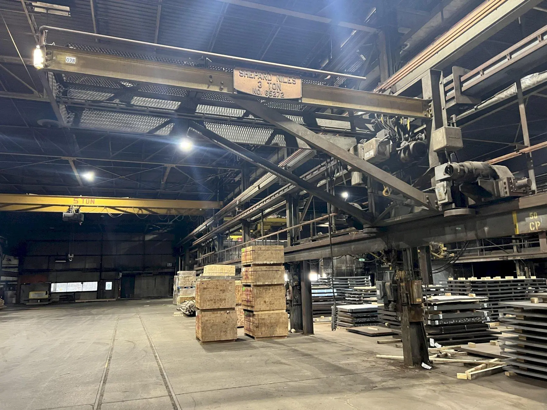 3 TON X 10' SHEPARD-NILES WALL MOUNTED POWERED GANTRY CRANE: STOCK 18478