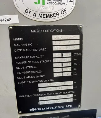 KOMATSU OBS-35-3 Gap Frame (OBS) Presses | Mohawk Machinery (5)