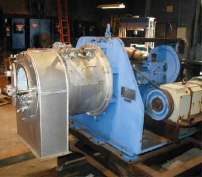 Krauss-Maffei SZ 21 single-stage pusher centrifuge, 316SS.