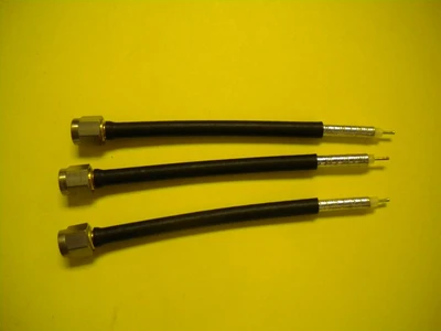 COAXIAL TO SMA MALE CABLES   [LOT OF 3]     (2.5")
