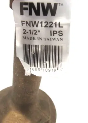 NEW FNW FNW1221L GATE VALVE 2-1/2"