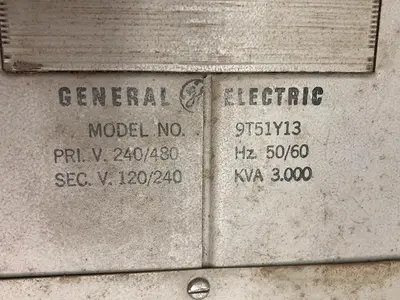 Used GENERAL ELECTRIC 9T51Y13 Miscellaneous Equipment (Electrical & Power) Ohio US | Surplus Asset Holdings #1235216