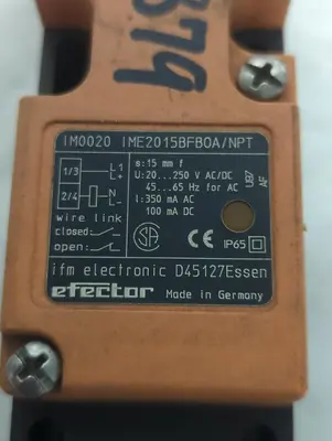 Used EFECTOR IME2015BFBOA Industrial Controls Ohio US | Surplus Asset Holdings #1363822
