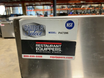 Used SAUBER SELECT PA7396 STAINLESS STEEL COMMERCIAL WORK TABLE 96” Food Prep Tables Michigan US | Miedema Asset Management Group #1580133