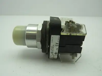 Allen Bradley 800T-QT20W Pilot Light Pushbutton Push-toTest Ser T White Lot of 2