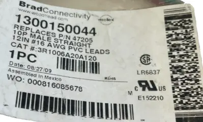 NEW MOLEX 3R1006A20A120 10P MALE RECEPTACLE LOT OF 7