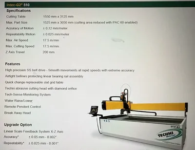 USED TECHNI WATERJET INTEC G2510