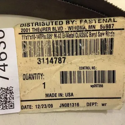 NEW FASTENAL 11 X 1 X 10-14TPIX.035 M-42