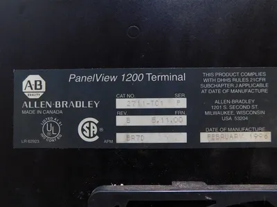 Allen Bradley 2711-TC1 PanelView 1200 Terminal Screen Does Not Turn On For Parts