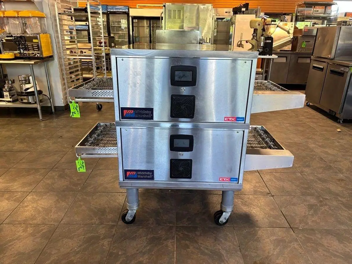 Middleby Marshall DZ33T CTX Electric Infrared Conveyor Oven - Double Stack, STD Single Belt, Menu Select Controller — 208V, 3PHMiddleby Marshall DZ33T CTX Electric Infrared Conveyor Oven - Double Stack, STD Single Belt, Menu Select Controller — 20...
