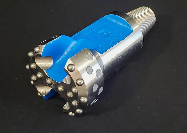 New | in-Stock TRIDENT SUPREME 9-7/8" FLAT FACE CARBIDE BUTTON CABLE TOOL DRILL BIT, 2" X 3" PIN CONNECTION Carbide Drills Pennsylvania US | East West Machinery & Drilling #1443377