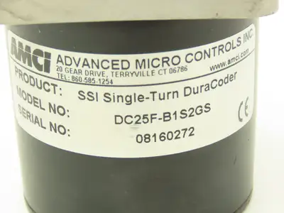 Advanced Micro Controls DC25F-B1S2GS DuraCoder Incremental Rotary Shaft Encoder