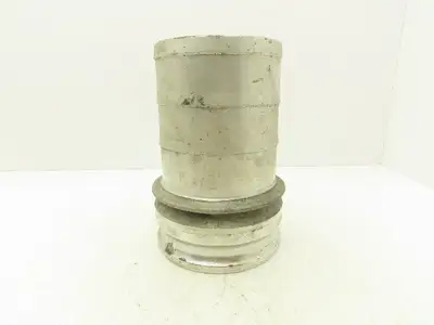 PT Coupling 60E Camlock 6" Aluminum Cam & Groove Adapter x Hose Barb Shank